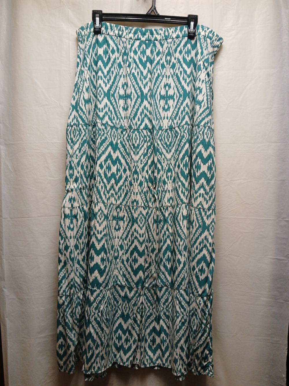 Old Navy Teal and White Ikat Maxi Dress